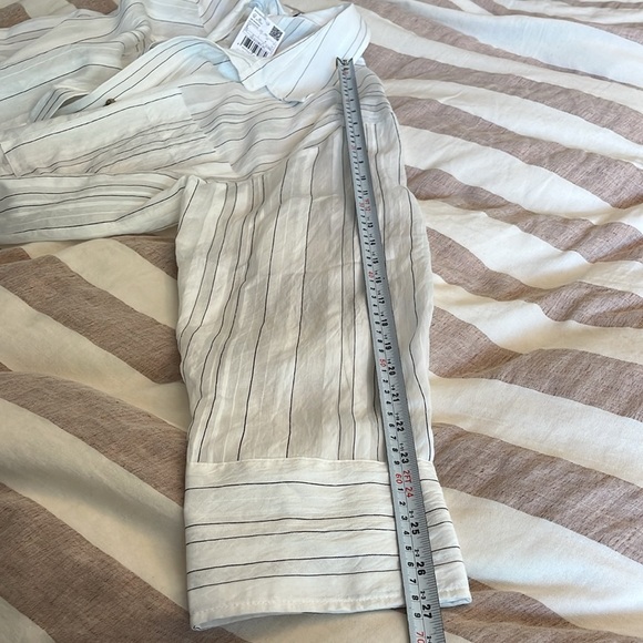 MNG Zaro Stripe Shirt Oversize   Size 8 Effortless Chic - Picture 12 of 17